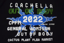 画像をギャラリービューアに読み込む, 極美品 CPFM シーピーエフエム COACHELLA コーチェラ コラボ 半袖Ｔシャツ 発泡プリント ブラック コットン サイズXL 中古 4c076136