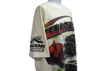 画像をギャラリービューアに読み込む, 新品未使用 HELLSTAR ヘルスター WAR READY ウォーレディ 半袖Tシャツ コットン クリーム レッド グリーン サイズL 中古 4c076160