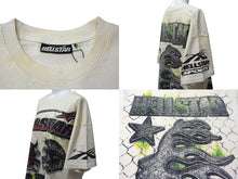 画像をギャラリービューアに読み込む, 新品未使用 HELLSTAR ヘルスター WAR READY ウォーレディ 半袖Tシャツ コットン クリーム レッド グリーン サイズL 中古 4c076160