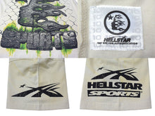 画像をギャラリービューアに読み込む, 新品未使用 HELLSTAR ヘルスター WAR READY ウォーレディ 半袖Tシャツ コットン クリーム レッド グリーン サイズL 中古 4c076160