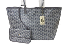 Load image into Gallery viewer, 新品未使用 GOYARD ゴヤール サンルイPM バッグ トートバッグ STLOUIPMLTY01CL01P グレー PVC レザー 中古 4c076187