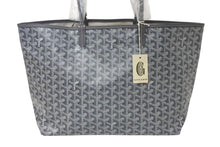 Load image into Gallery viewer, 新品未使用 GOYARD ゴヤール サンルイPM バッグ トートバッグ STLOUIPMLTY01CL01P グレー PVC レザー 中古 4c076187
