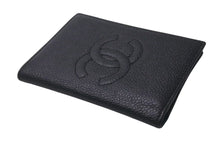 Load image into Gallery viewer, CHANEL シャネル カードケース ココマーク 3番台 1995年 イタリア製 キャビアスキン ブラック 美品 中古 4c076188