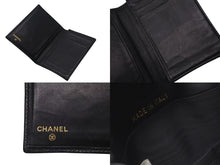 Load image into Gallery viewer, CHANEL シャネル カードケース ココマーク 3番台 1995年 イタリア製 キャビアスキン ブラック 美品 中古 4c076188