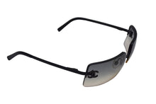 Load image into Gallery viewer, CHANEL シャネル サングラス リムレス ココマーク ラインストーン 62◻︎15 120 ブラック クリア シルバー金具 美品 中古 4c076189