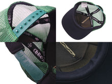 画像をギャラリービューアに読み込む, 極美品 CHROME HEARTS クロムハーツ トラッカーキャップ 帽子 キャンバス ブラック グリーン コットン シルバー925 中古 4c076190