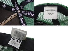 画像をギャラリービューアに読み込む, 極美品 CHROME HEARTS クロムハーツ トラッカーキャップ 帽子 キャンバス ブラック グリーン コットン シルバー925 中古 4c076190