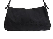 Load image into Gallery viewer, FENDI フェンディ マンマバケット ハンドバッグ ワンショルダー ズッキーノ ナイロンキャンバス ブラック 美品 中古 4c076194 正規品