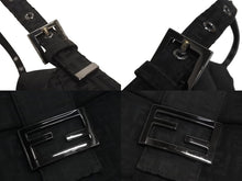 Load image into Gallery viewer, FENDI フェンディ マンマバケット ハンドバッグ ワンショルダー ズッキーノ ナイロンキャンバス ブラック 美品 中古 4c076194 正規品