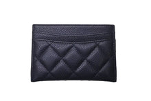 Load image into Gallery viewer, CHANEL シャネル カードケース マトラッセ 21番台 2015年 キャビアスキン ネイビー ゴールド金具 美品 中古 4c076195