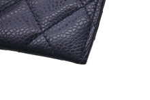 Load image into Gallery viewer, CHANEL シャネル カードケース マトラッセ 21番台 2015年 キャビアスキン ネイビー ゴールド金具 美品 中古 4c076195