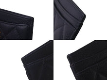 Load image into Gallery viewer, CHANEL シャネル カードケース マトラッセ 21番台 2015年 キャビアスキン ネイビー ゴールド金具 美品 中古 4c076195