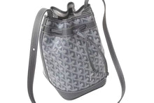 画像をギャラリービューアに読み込む, 新品未使用 GOYARD ゴヤール プティ フロ バケットバッグ ショルダーバッグ PEFLOTPMLTY51CL51P グレー レザー PVC 中古 4c076199