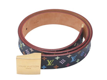 画像をギャラリービューアに読み込む, LOUIS VUITTON ルイ ヴィトン サンチュール ベルト モノグラム 80/32 M9271 PVC マルチカラー ゴールド金具 美品 中古 4c076200 正規品