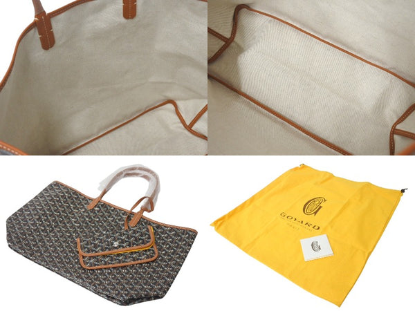 New and unused GOYARD Saint Louis PM bag tote bag STLOUIPMLTY01CL01P brown PVC leather used 4c076202