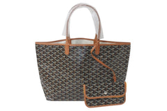 New and unused GOYARD Saint Louis PM bag tote bag STLOUIPMLTY01CL01P brown PVC leather used 4c076202