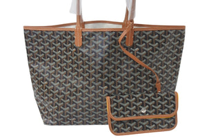 New and unused GOYARD Saint Louis PM bag tote bag STLOUIPMLTY01CL01P brown PVC leather used 4c076202