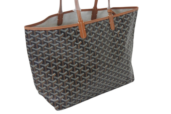 New and unused GOYARD Saint Louis PM bag tote bag STLOUIPMLTY01CL01P brown PVC leather used 4c076202