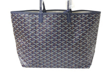 画像をギャラリービューアに読み込む, 新品未使用 GOYARD ゴヤール サンルイPM バッグ トートバッグ STLOUIPMLTY01CL01P ネイビー PVC レザー 中古 4c076203