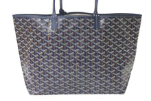 画像をギャラリービューアに読み込む, 新品未使用 GOYARD ゴヤール サンルイPM バッグ トートバッグ STLOUIPMLTY01CL01P ネイビー PVC レザー 中古 4c076203