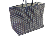 画像をギャラリービューアに読み込む, 新品未使用 GOYARD ゴヤール サンルイPM バッグ トートバッグ STLOUIPMLTY01CL01P ネイビー PVC レザー 中古 4c076203
