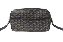 画像をギャラリービューアに読み込む, GOYARD ゴヤール カップヴェールPMバッグ ショルダーバッグ CAPVE2PMLTY01CL01P ブラック PVC レザー シルバー金具 美品 中古 4c076223