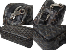 画像をギャラリービューアに読み込む, GOYARD ゴヤール カップヴェールPMバッグ ショルダーバッグ CAPVE2PMLTY01CL01P ブラック PVC レザー シルバー金具 美品 中古 4c076223
