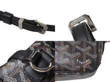 画像をギャラリービューアに読み込む, GOYARD ゴヤール カップヴェールPMバッグ ショルダーバッグ CAPVE2PMLTY01CL01P ブラック PVC レザー シルバー金具 美品 中古 4c076223