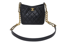 Load image into Gallery viewer, 極美品 CHANEL シャネル チェーンショルダーバッグ ランダム番台 ホーボー ラムスキン ココマーク キルティング ゴールド金具 中古 4c076228