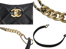 Load image into Gallery viewer, 極美品 CHANEL シャネル チェーンショルダーバッグ ランダム番台 ホーボー ラムスキン ココマーク キルティング ゴールド金具 中古 4c076228
