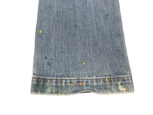 Load image into Gallery viewer, KAPITAL キャピタル デニムパンツ ペイント テーパード ボタンフライト サイズ3 コットン K1504LP19 美品 中古 4c076231