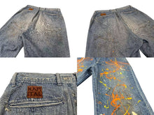 Load image into Gallery viewer, KAPITAL キャピタル デニムパンツ ペイント テーパード ボタンフライト サイズ3 コットン K1504LP19 美品 中古 4c076231