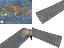 Load image into Gallery viewer, KAPITAL キャピタル デニムパンツ ペイント テーパード ボタンフライト サイズ3 コットン K1504LP19 美品 中古 4c076231