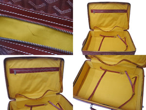 GOYARD ゴヤール トロリーPM キャリーバッグ キャリーケース スーツケース PVC レザー レッド シルバー金具 良品 中古 4c076266