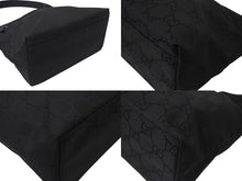 Load image into Gallery viewer, GUCCI グッチ GGナイロン ワンショルダーバッグ レザー ブラック イタリア製 001 3386 001998 美品 中古 4c076302