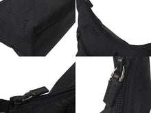 Load image into Gallery viewer, GUCCI グッチ GGナイロン ワンショルダーバッグ レザー ブラック イタリア製 001 3386 001998 美品 中古 4c076302