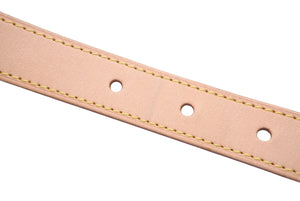 LOUIS VUITTON Baggy tanned leather strap Beige Made in France Total length 126cm Good condition Used 4c076304