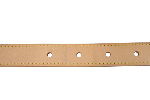 LOUIS VUITTON Baggy tanned leather strap Beige Made in France Total length 126cm Good condition Used 4c076304