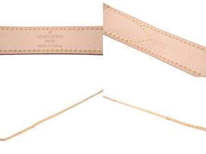 LOUIS VUITTON Baggy tanned leather strap Beige Made in France Total length 126cm Good condition Used 4c076304