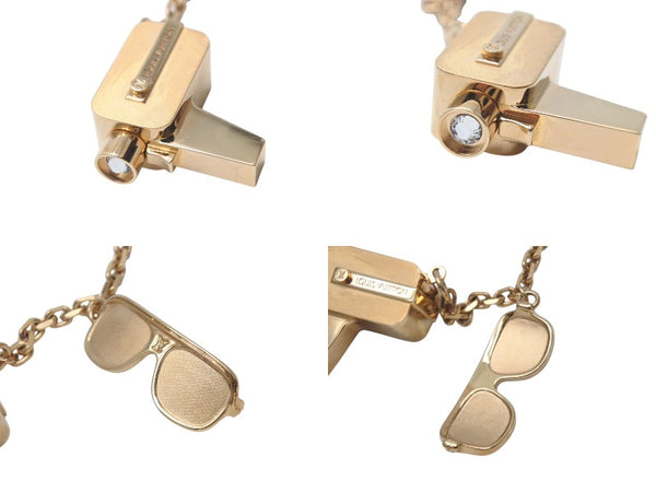 Very Good Condition LOUIS VUITTON Portocle Cannes Camera Sunglasses Logo Metal Rhinestone M65383 Gold Used 4c076318