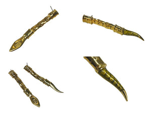 Very good condition Vivienne Westwood Earrings both ears Snake GP Green Red Gold hardware Used 4c076319