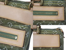 Load image into Gallery viewer, 極美品 LOUIS VUITTON ルイヴィトン ネオスピーディ ハンドバッグ M95215 モノグラムデニム カーキ ゴールド金具 中古 4c076351