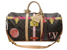 画像をギャラリービューアに読み込む, LOUIS VUITTON ルイヴィトン モノグラム サマートランク キーポル バンドリエール50 ボストンバッグ 2018年 M43613 イニシャル入り ブラウン 美品 中古 4c076391