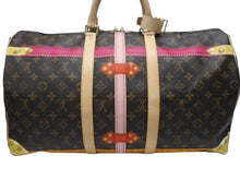 画像をギャラリービューアに読み込む, LOUIS VUITTON ルイヴィトン モノグラム サマートランク キーポル バンドリエール50 ボストンバッグ 2018年 M43613 イニシャル入り ブラウン 美品 中古 4c076391