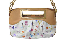 Load image into Gallery viewer, LOUIS VUITTON ルイヴィトン モノグラムマルチカラー ジュディPM 村上隆 ハンドバッグ M40257 ホワイト 美品 中古 4c076415