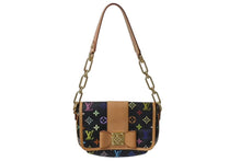 画像をギャラリービューアに読み込む, 極美品 LOUIS VUITTON ルイヴィトン パティ ワンショルダーバッグ M40306 モノグラム マルチカラー ブラック 村上隆 中古 4c076421