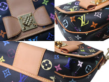 画像をギャラリービューアに読み込む, 極美品 LOUIS VUITTON ルイヴィトン パティ ワンショルダーバッグ M40306 モノグラム マルチカラー ブラック 村上隆 中古 4c076421