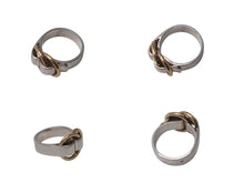 画像をギャラリービューアに読み込む, HERMES エルメス ドゥザノーリング 指輪 アクセサリー 小物 7.4g シルバー925 ゴールド750 良品 中古 4c076423