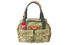 Load image into Gallery viewer, LOUIS VUITTON ルイヴィトン モノグラモフラージュ デニム ジャスミン ハンドバッグ M95772 カーキ 村上隆 廃盤 美品 中古 4c076438