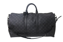 画像をギャラリービューアに読み込む, LOUIS VUITTON ルイヴィトン キーポル バンドリエール55 ボストンバッグ M40605 モノグラム エクリプス 美品 中古 4c076466